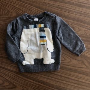 Gap Polar Bear Knit Sweater - 18-24m